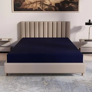 Treaton blue twin mattress with foam rolled vinyl construction