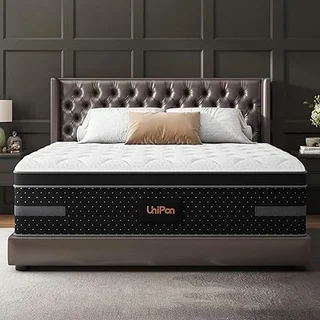 UniPon firm twin mattress with cooling gel hybrid technology for temperature regulation