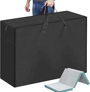 Black UUFCTY foldable mattress storage bag with waterproof carry case