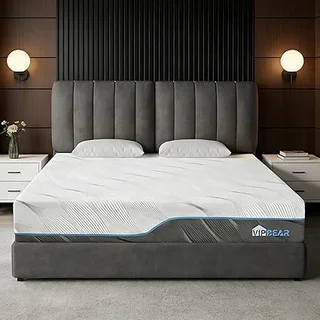 Vipbear 10-inch memory foam mattress with reversible medium and extra firm sides