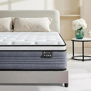 Vipcute 12 inch king mattress with hybrid pocketed coils and gel memory foam for enhanced support