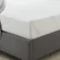 AC Pacific white mattress setup in bedroom with bedding