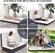 Trifold mattress shown in both setup and folded positions for versatility