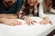 CertiPur certified label on mattress for safe, non-toxic materials