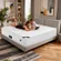 Culect 13.5 inch thick premium queen mattress on bed frame