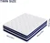 Medium plush feel twin mattress with motion isolating technology