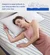 White memory foam mattress with blue accents and modern design
