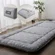 EMOOR Japanese floor futon set in gray, full size 55x80 inches