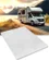 King size RV mattress topper setup in camper bedroom