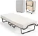 GOFLAME folding bed with memory foam mattress in compact folded position