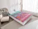 INFINICE Japanese floor mattress pad in Bohemia yellow, folded for easy storage