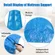 Blue adjustable firmness bed support for mattress enhancement