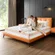 KBQ 12 inch hybrid mattress in king size on bed frame