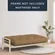 Close-up of pecan velvet chenille cover on USA made mattress