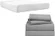 Nestl queen sized green tea memory foam mattress with cooling graphite layer and dark grey sheets