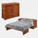 NIGHT & DAY Murphy Cube Cabinet Bed in cherry finish with twin XL mattress