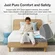 Novilla twin mattress measuring 75 inches long by 38 inches wide