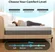80x60 inch memory foam bed designed for back pain relief