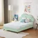 OUUI twin mattress for kids with blue whales pattern on removable cover
