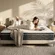 Puzdaz 12-inch hybrid queen mattress with memory foam and pocket coil springs