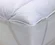 Queen size featherbed measuring 60x80 inches as mattress protector