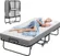RAOGIE twin size folding bed with mattress in folded position