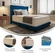 Reinforced edge support on white hotel mattress