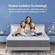 RO REST ONLY queen mattress fully expanded on a bed frame in a bedroom setting