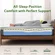 Close-up of memory foam and pocket spring construction in queen mattress