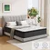 Full size mattress measuring 75 inches long by 54 inches wide