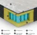 Treaton hybrid mattress with strong edges, high density foam, and black color