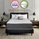Treaton queen mattress in black with high density foam and pocket coil springs