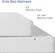 White gel memory foam mattress for couch beds, 4.5 inches thick