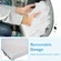 Twin mattress measuring 75 inches long by 39 inches wide by 8 inches thick in white