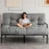 YOSHOOT grey futon mattress with shredded foam filling
